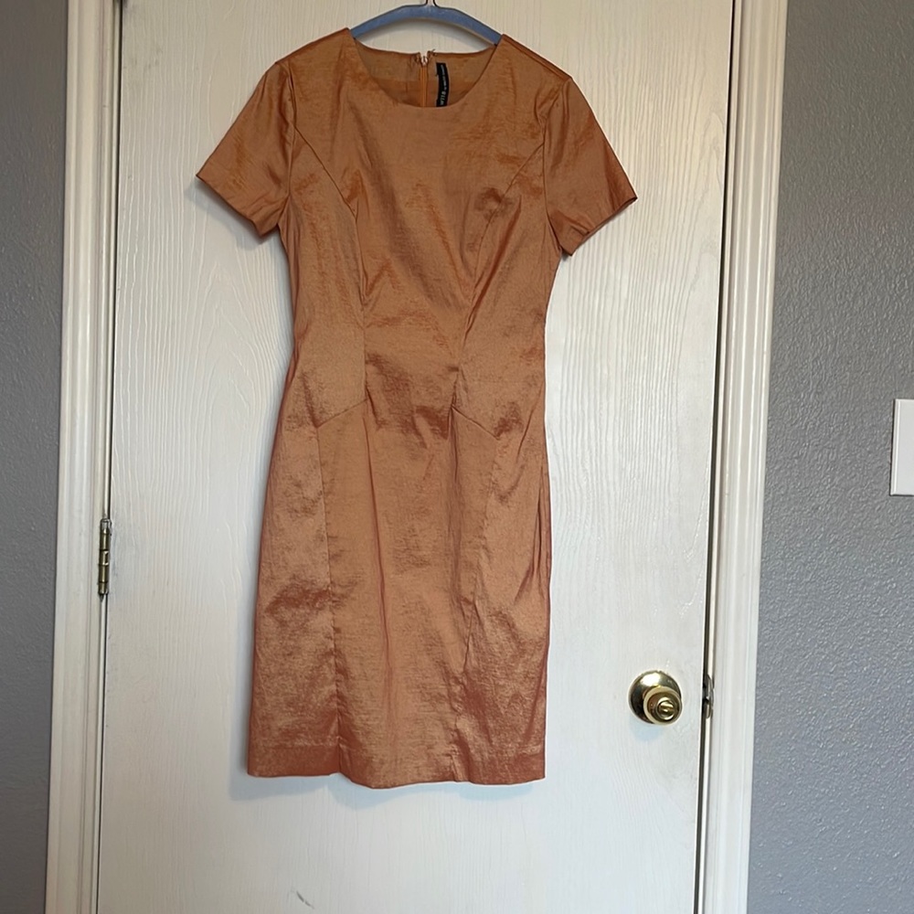 Walter baker orange fitted dress